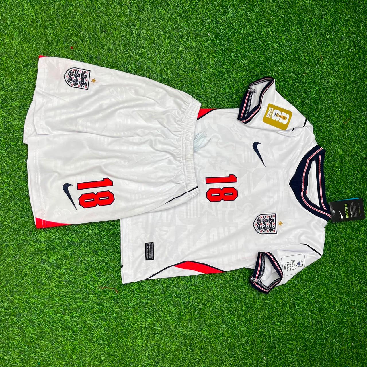 Maillot de football domicile blanc pour enfant Anthony Gordon #18 Angleterre Coupe du Monde 2026