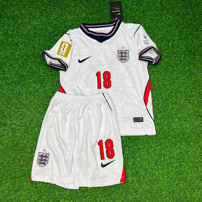 Maillot de football domicile blanc pour enfant Anthony Gordon #18 Angleterre Coupe du Monde 2026