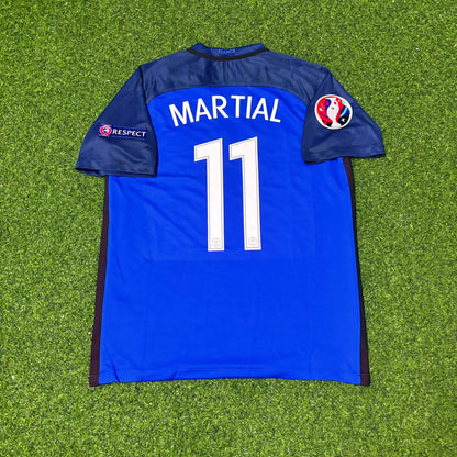 Anthony Martial #11 France Euro 2016 Home Retro Football Jersey