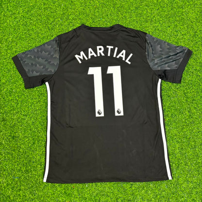 Anthony Martial Manchester United 2017-2018 Black Retro Football Jersey