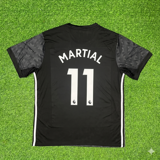 Anthony Martial Manchester United 2017-2018 Black Retro Football Jersey