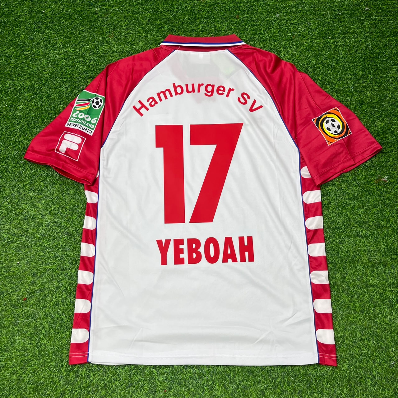 Anthony Yeboah Hamburger SV 1999-2000 Heim Retro Fußballtrikot