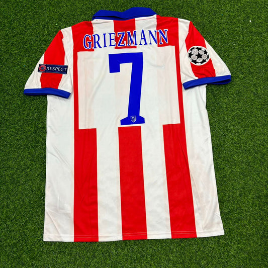 Antoine Griezmann 7- Atlético Madrid 2014 Champions League Final Retro Football Jersey