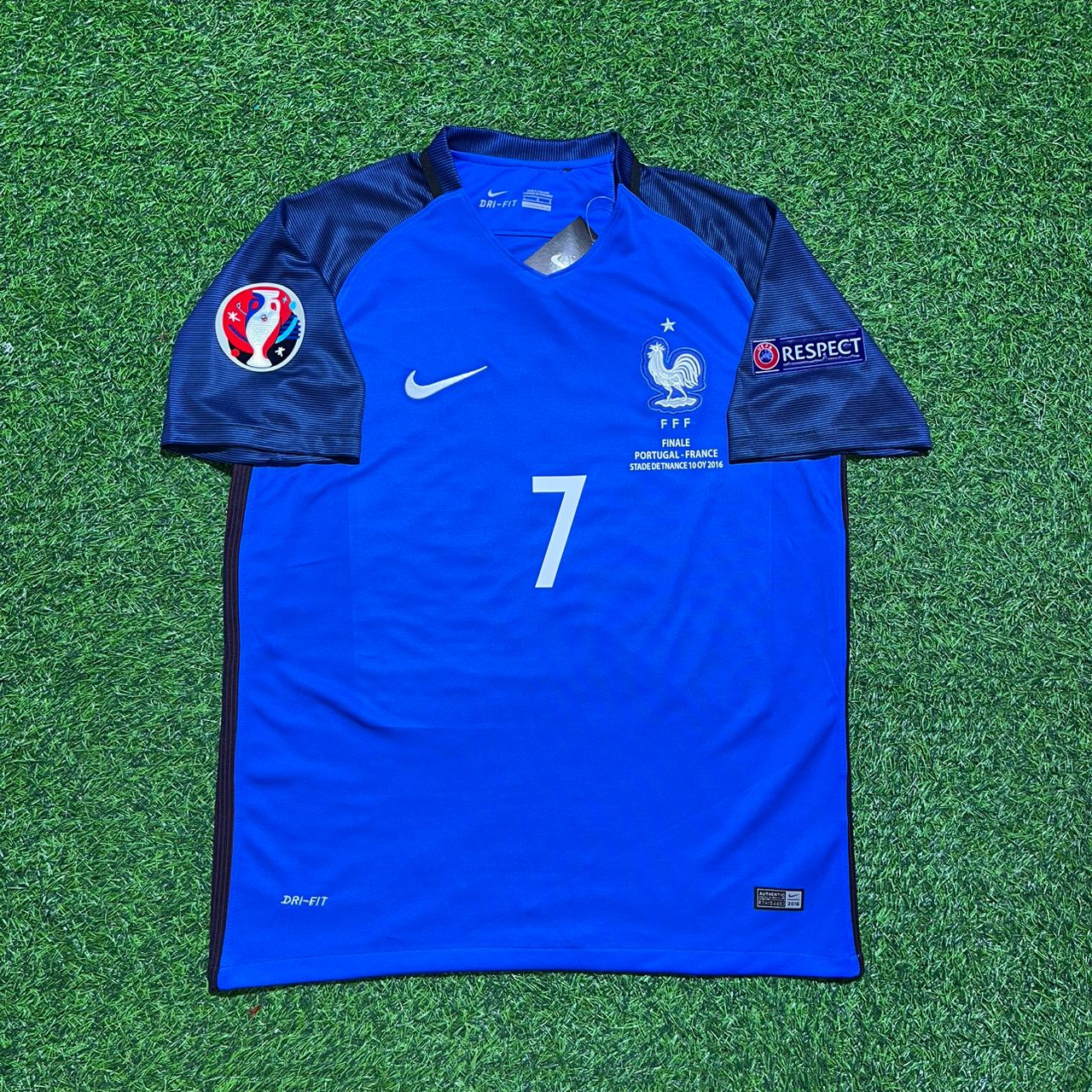 Antoine Griezmann #7 France Euro 2016 Home Retro Football Jersey