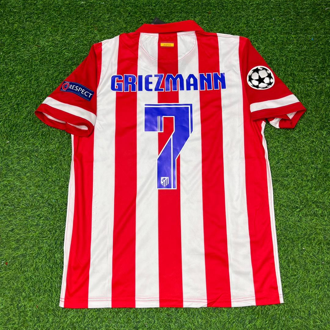 Antoine Griezmann Atlético Madrid 2014 Home Retro Football Jersey