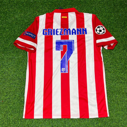 Antoine Griezmann Atlético Madrid 2014 Home Retro Football Jersey