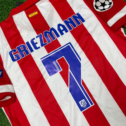 Antoine Griezmann Atlético Madrid 2014 Home Retro Football Jersey