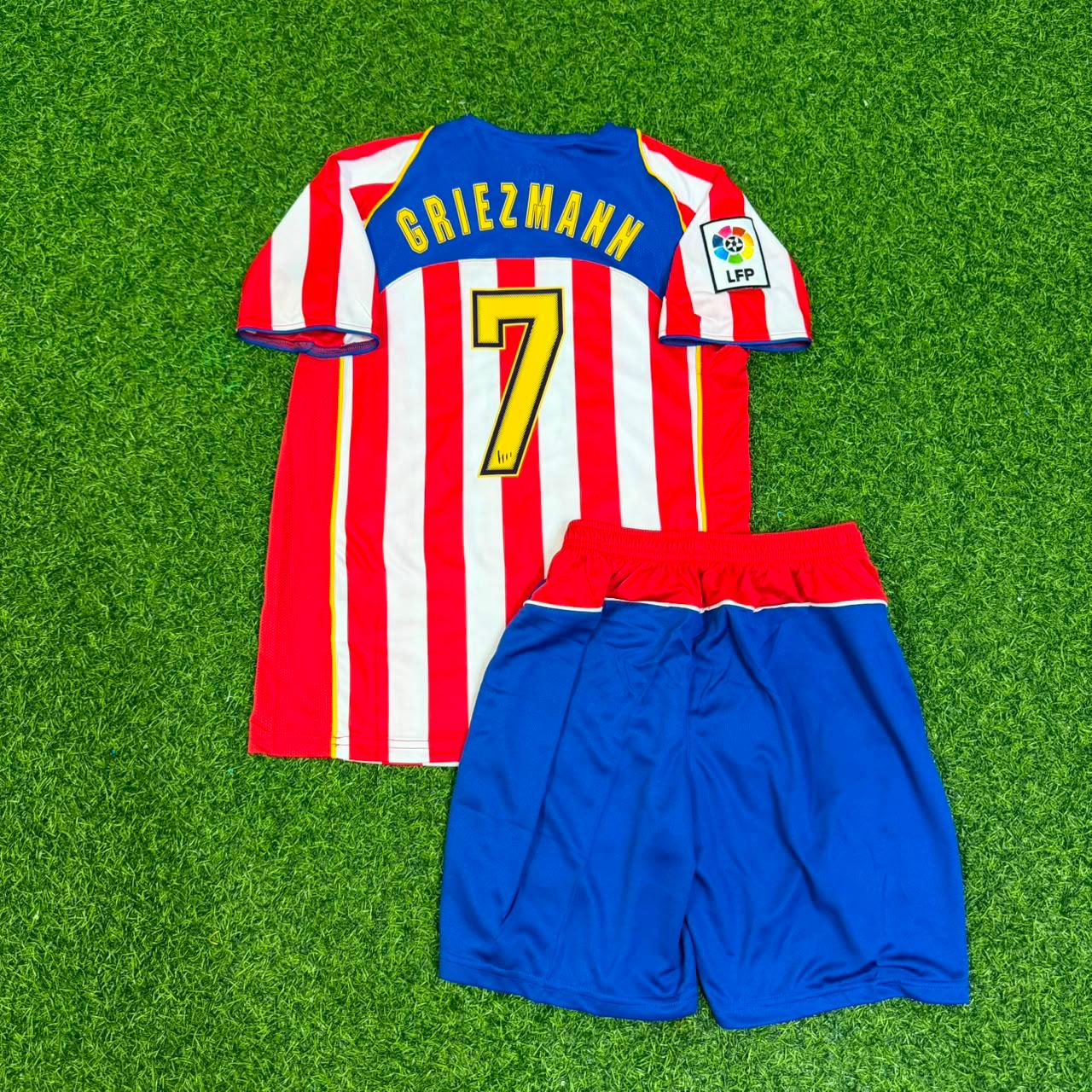 Antoine Griezmann #7 Atlético Madrid Spider-Man Kids Retro Football Jersey