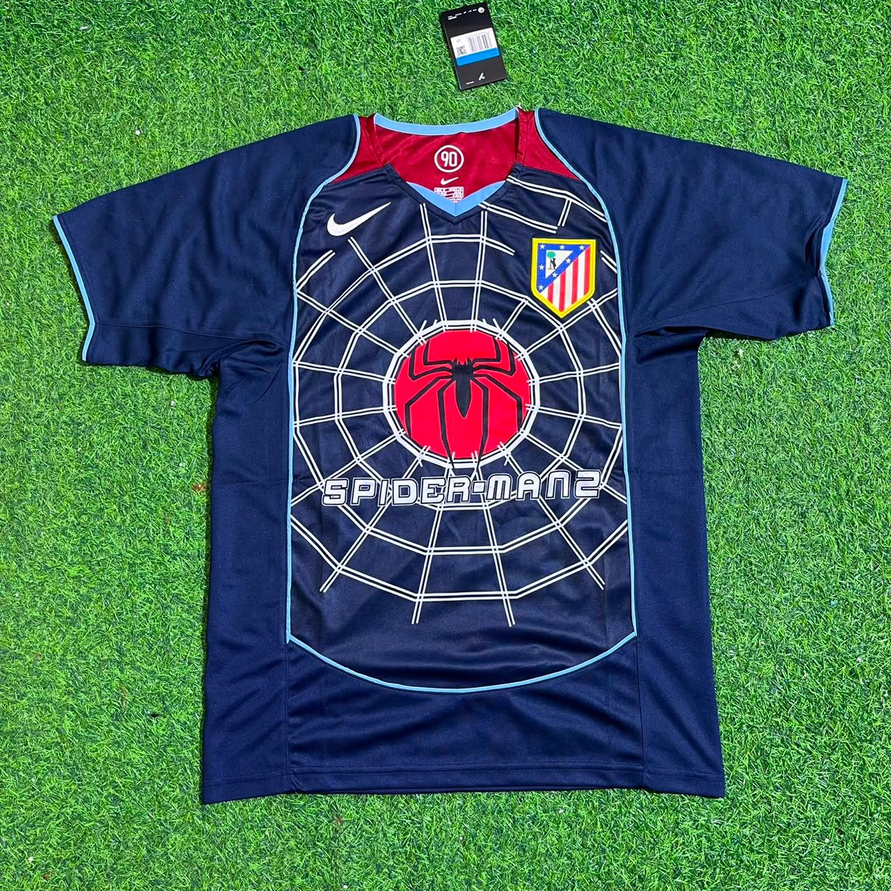 Antoine Griezmann #7 Atletico Madrid SpiderMan Retro Football Jersey