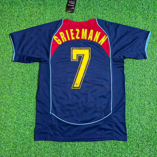 Antoine Griezmann #7 Atletico Madrid SpiderMan Retro Football Jersey