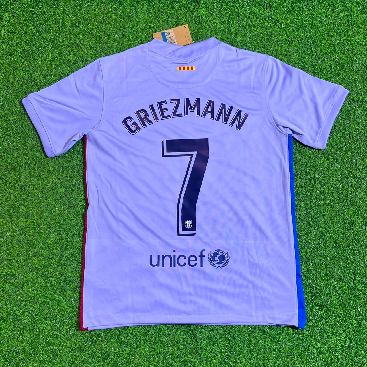 Antoine Griezmann #7 Barcelona 2021-22 Season Retro Jersey Trikot Soccer Shirt