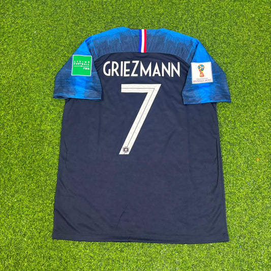 Antoine Griezmann 7 France 2018 World Cup Final Retro Jersey Maillot Trikot Soccer Shirt
