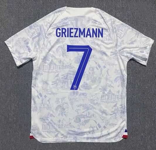 Antoine Griezmann #7 France 2022 World Cup Away Retro Jersey Maillot Trikot Soccer Shirt