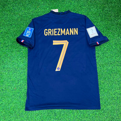 Antoine Griezmann France 2022 World Cup Final Retro Jersey Maillot Trikot Soccer Shirt