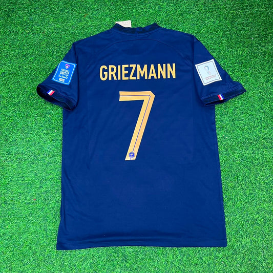 Antoine Griezmann France 2022 World Cup Final Retro Jersey Maillot Trikot Soccer Shirt