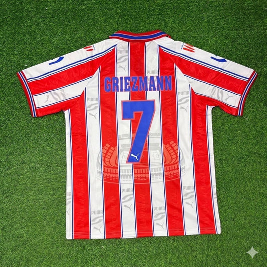 Antoine Griezmann Atletico Madrid Retro Football Jersey Trikot Maillot
