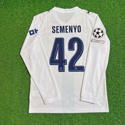 Antoine Semenyo #42 Manchester City 2026-27 Third New Season Long Sleeve Champions League Patch Jersey Trikot Maillot Soccer Shirt
