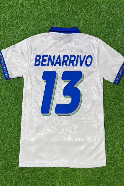 Antonio Benarrivo Italy 1994 World Cup White Retro Football Jersey Kit