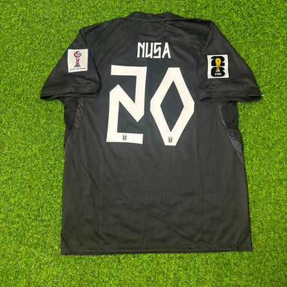 Antonio Nusa #20 Norwegen WM 2026 Schwarzes Auswärts-Fußballtrikot