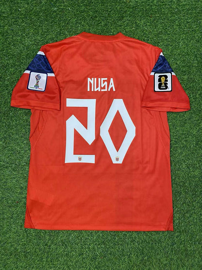Antonio Nusa #20 Norway 2026 World Cup Home Football Jersey
