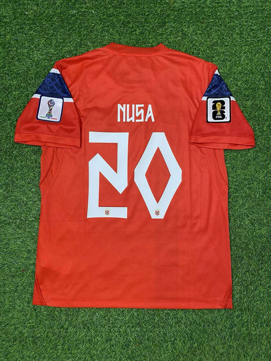 Antonio Nusa #20 Norway 2026 World Cup Home Football Jersey