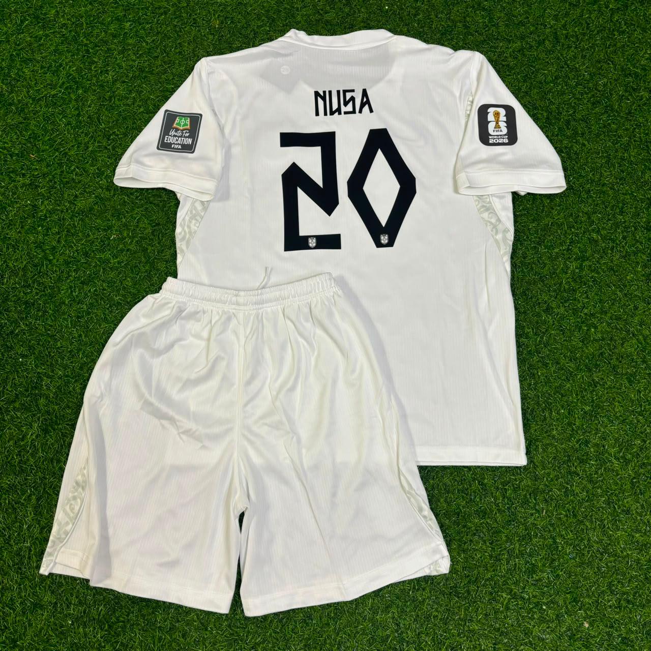 Antonio Nusa Norway 2026 World Cup Kids White Football Jersey