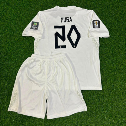 Antonio Nusa Norway 2026 World Cup Kids White Football Jersey