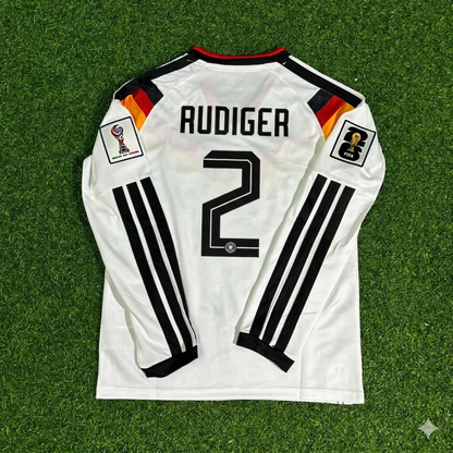 Antonio Rüdiger #2 Germany 2026 World Cup  Long Sleeve Home Football Jersey Kit