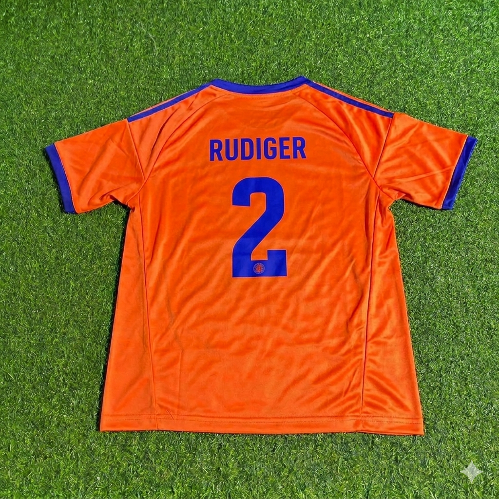 Antonio Rüdiger #2 Germany 2026 Orange Football Jersey