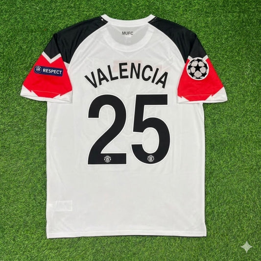 Antonio Valencia #25 Manchester United 2011 Champions League Final White Football Jersey