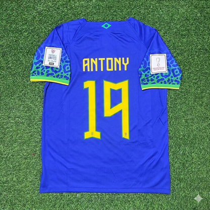 Antony 19 Brazil 2022 World Cup Football Jersey