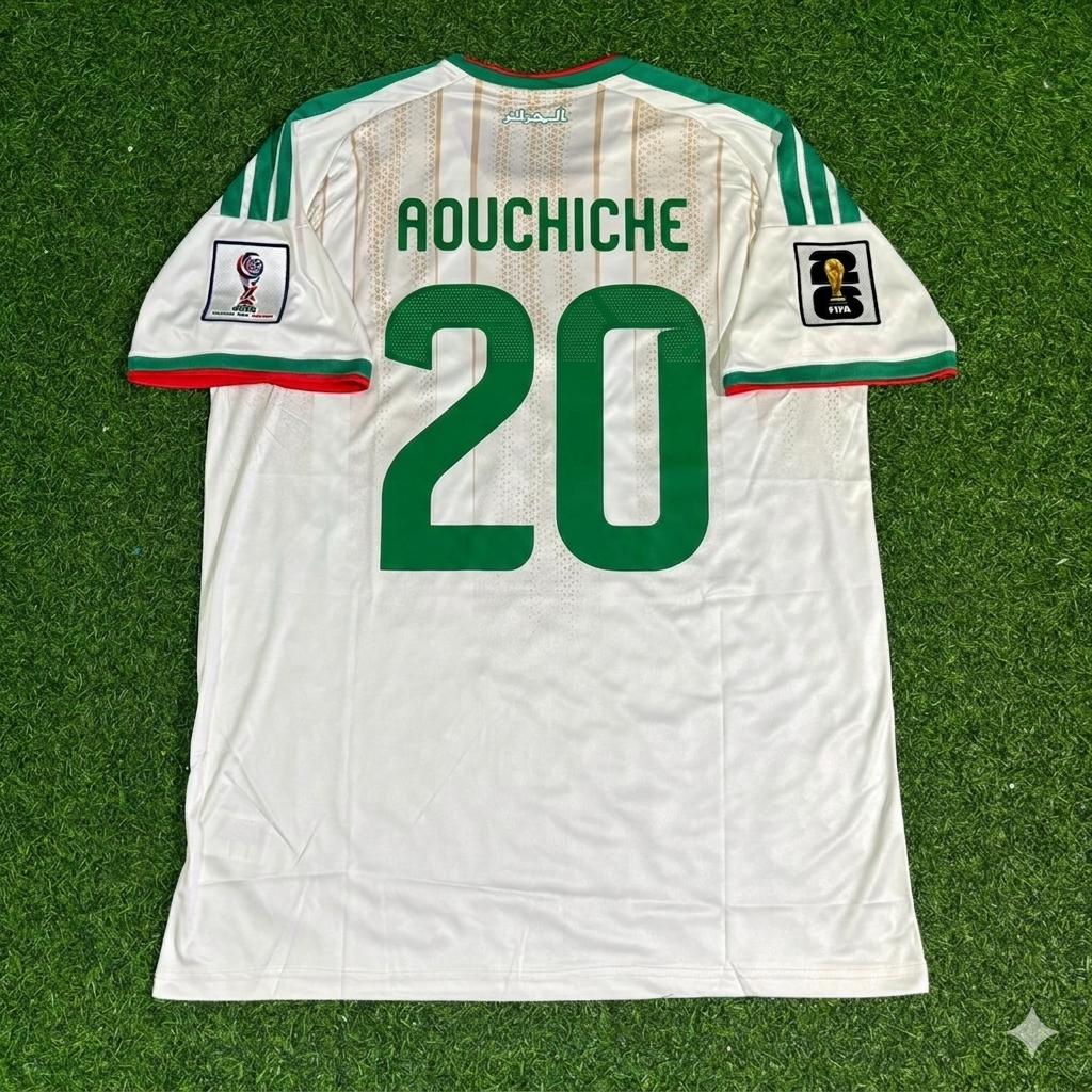 Adil Aouchiche Algeria 2026 World Cup White Football Jersey
