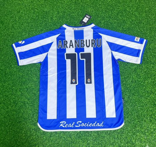 Mikel Aranburu Real Sociedad 2002/2003 Retro Football Jersey