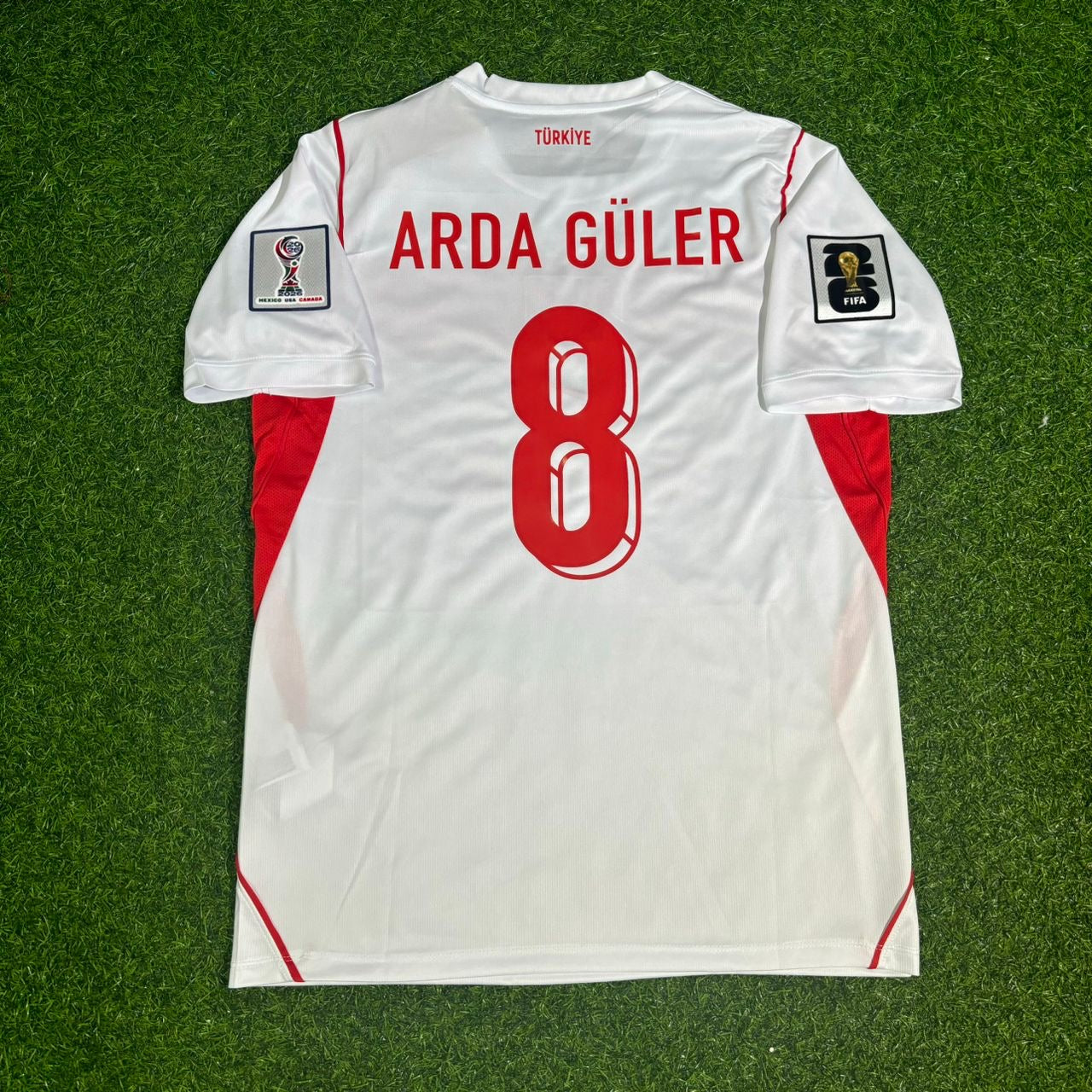 Arda Güler #8 Turkey Türkiye  - World Cup 2026 -Away White - Jersey Trikot - Maillot Maglia