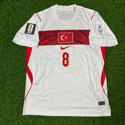 Arda Güler #8 Turkey Türkiye 2026 World Cup Away White Football Jersey