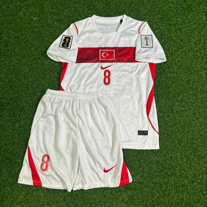 Arda Güler #8 Turkey Türkiye World Cup 2026 Away White Kids Jersey Trikot