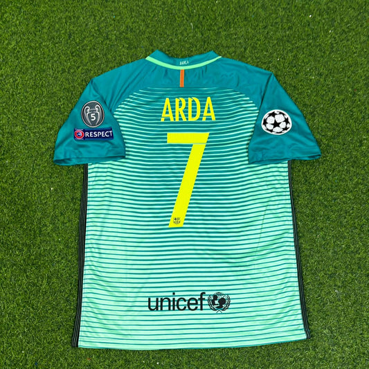 Arda Turan #7 Barcelona 2016/17 Away Retro Jersey Trikot Maillot Soccer Shirt