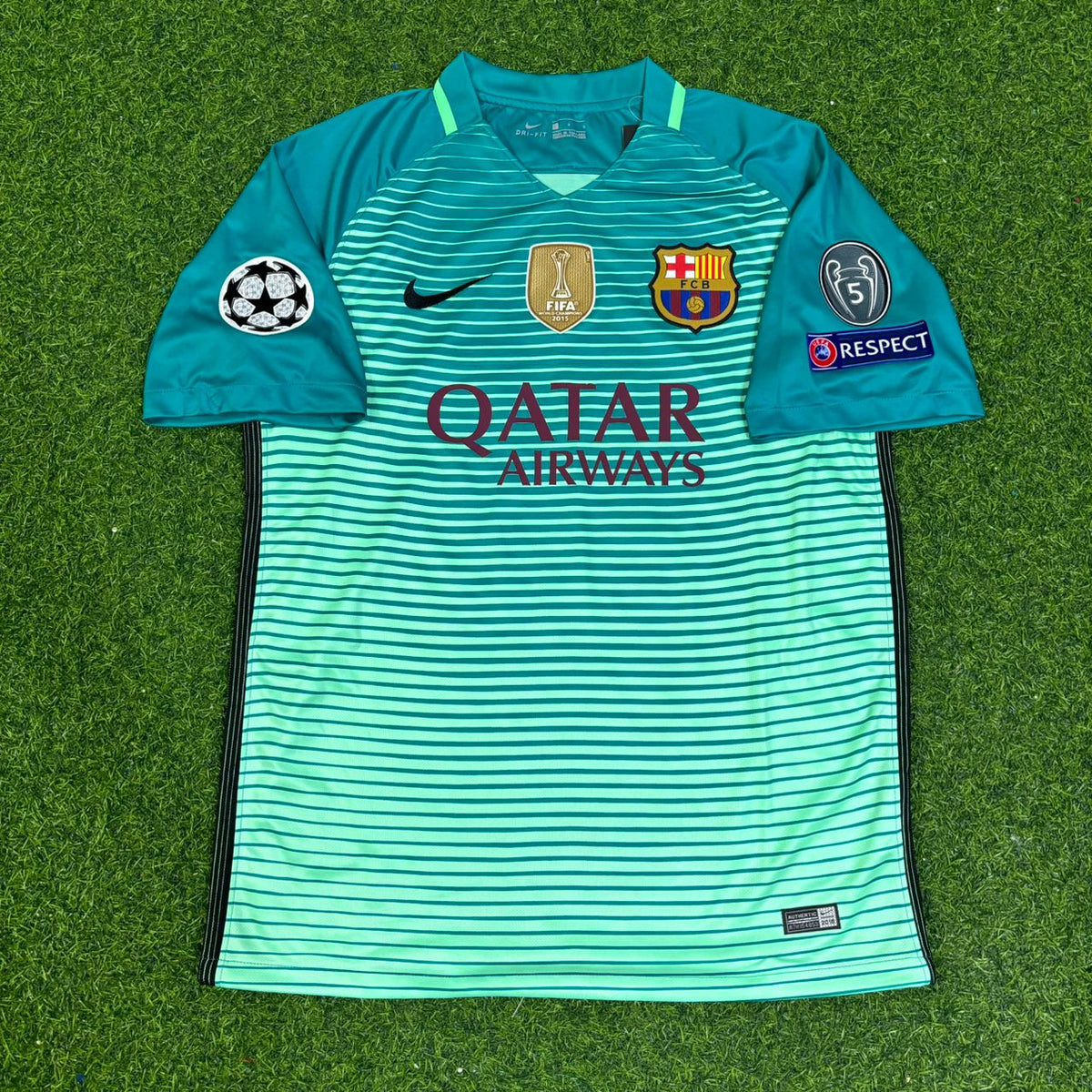 Arda Turan #7 Barcelona 2016/17 Away Retro Jersey Trikot Maillot Soccer Shirt