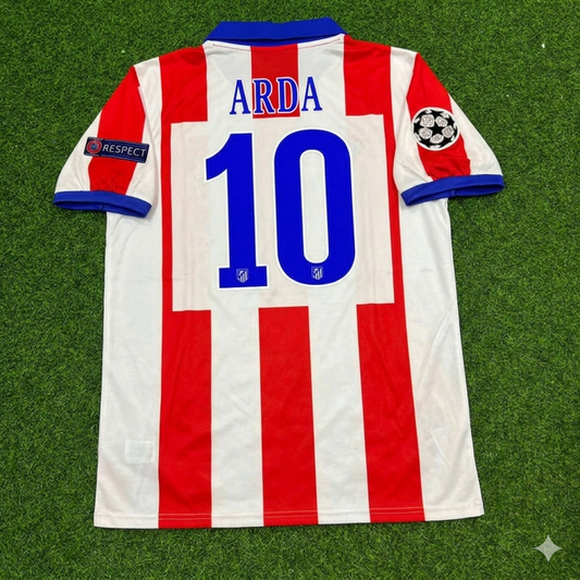 Arda Turan 10- Atlético Madrid 2014 Champions League Final Retro Football Jersey