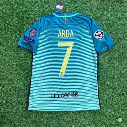 Arda Turan #7 Barcelona 2016/17 Away Retro Jersey Trikot Maillot Soccer Shirt