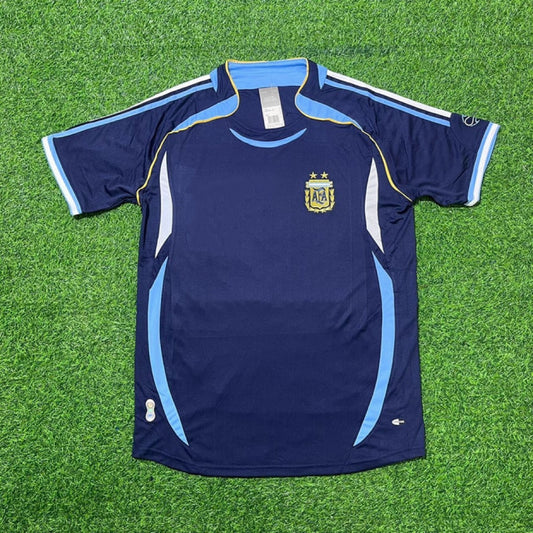 Argentina 2006 World Cup Dark Blue Home Retro Football Jersey Kit