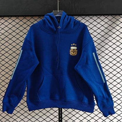 Argentinien - Hoodie Winter Fleece- Fußball Kapuzenpullover