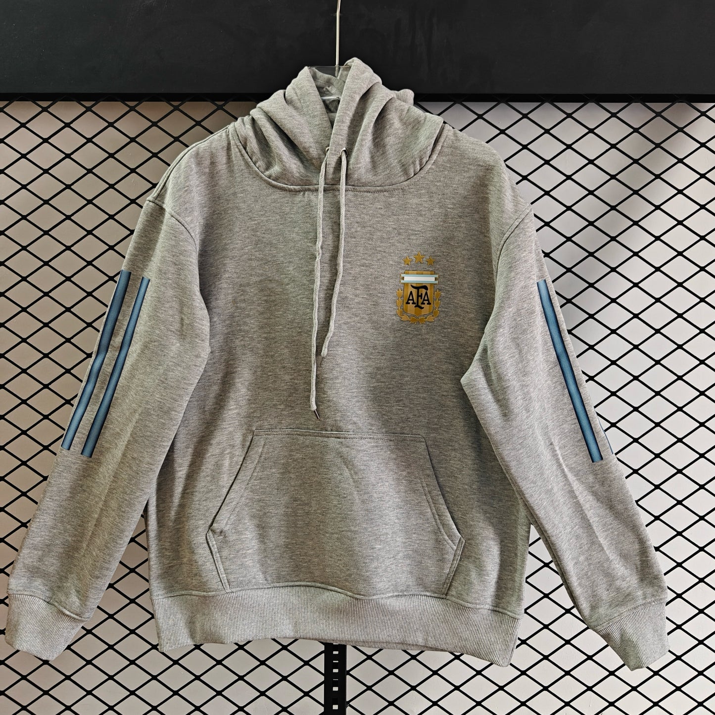Argentinien - Hoodie Winter Fleece- Fußball Kapuzenpullover