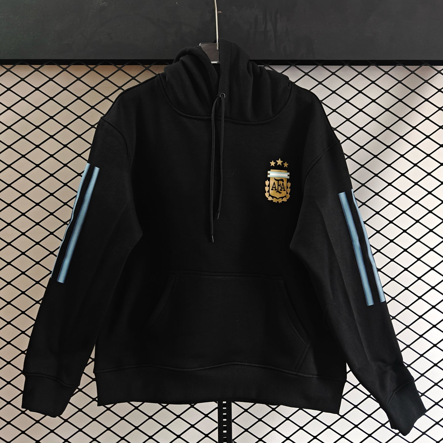 Argentinien - Hoodie Winter Fleece- Fußball Kapuzenpullover