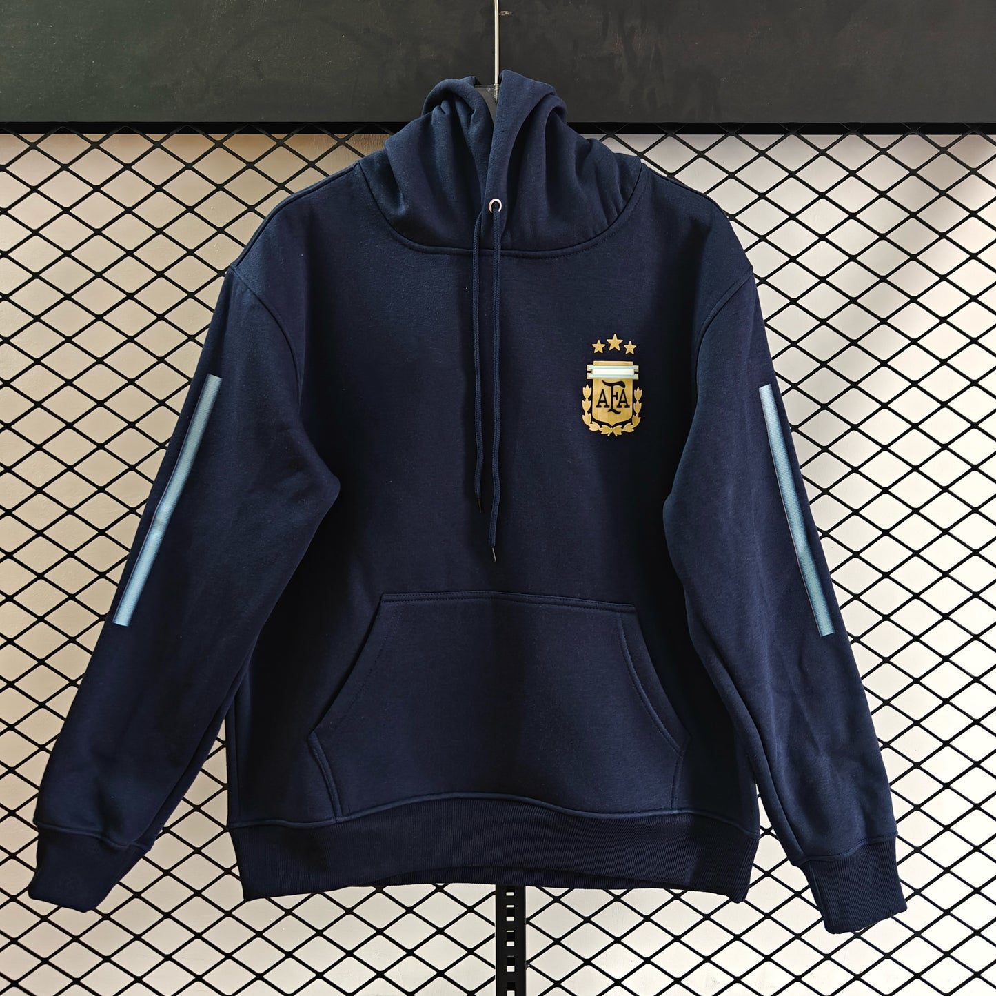 Argentinien - Hoodie Winter Fleece- Fußball Kapuzenpullover