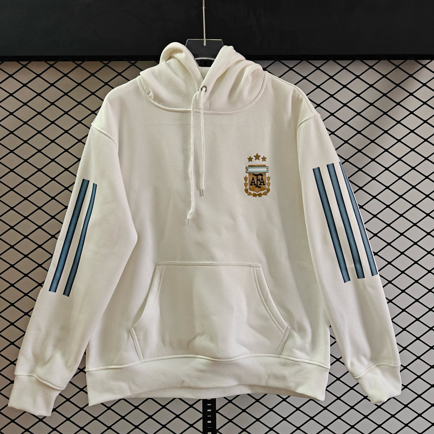 Argentinien - Hoodie Winter Fleece- Fußball Kapuzenpullover
