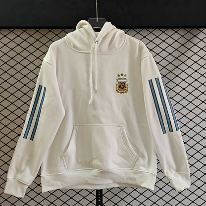 Argentinien - Hoodie Winter Fleece- Fußball Kapuzenpullover
