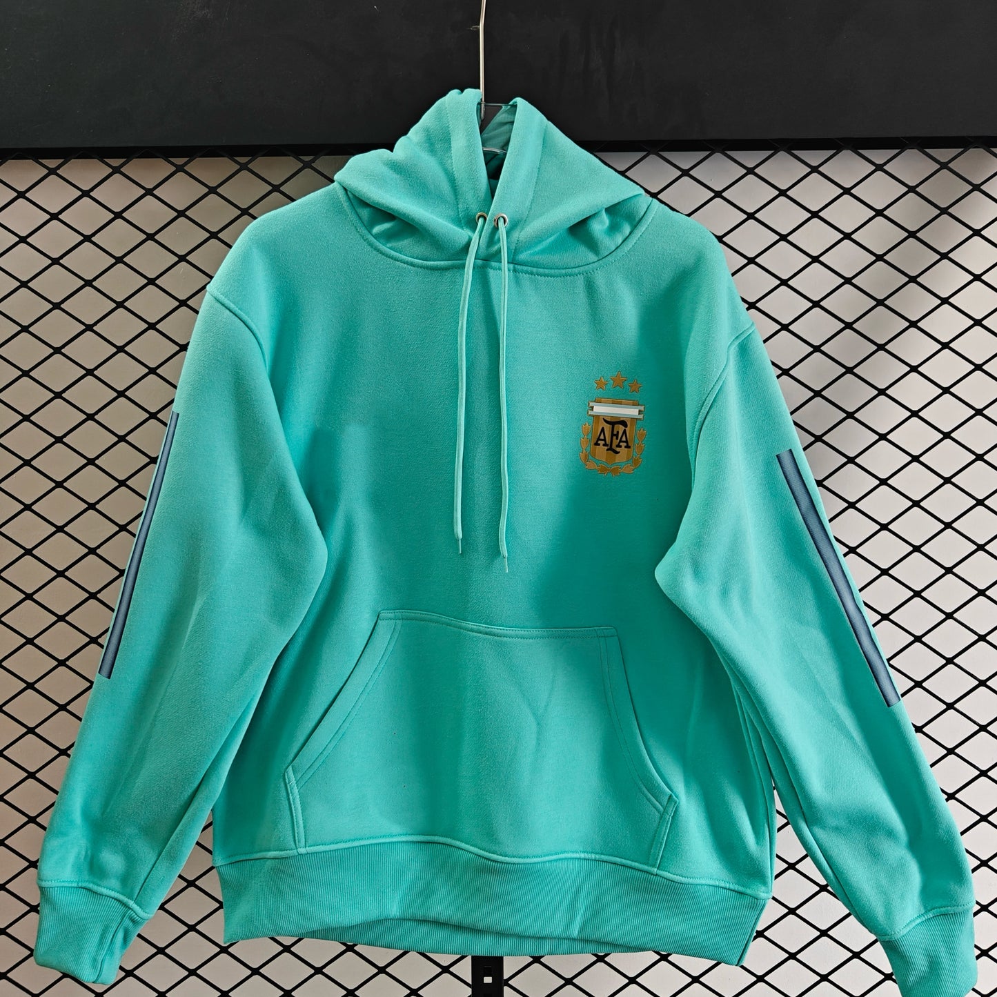 Argentinien - Hoodie Winter Fleece- Fußball Kapuzenpullover
