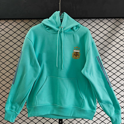 Argentinien - Hoodie Winter Fleece- Fußball Kapuzenpullover