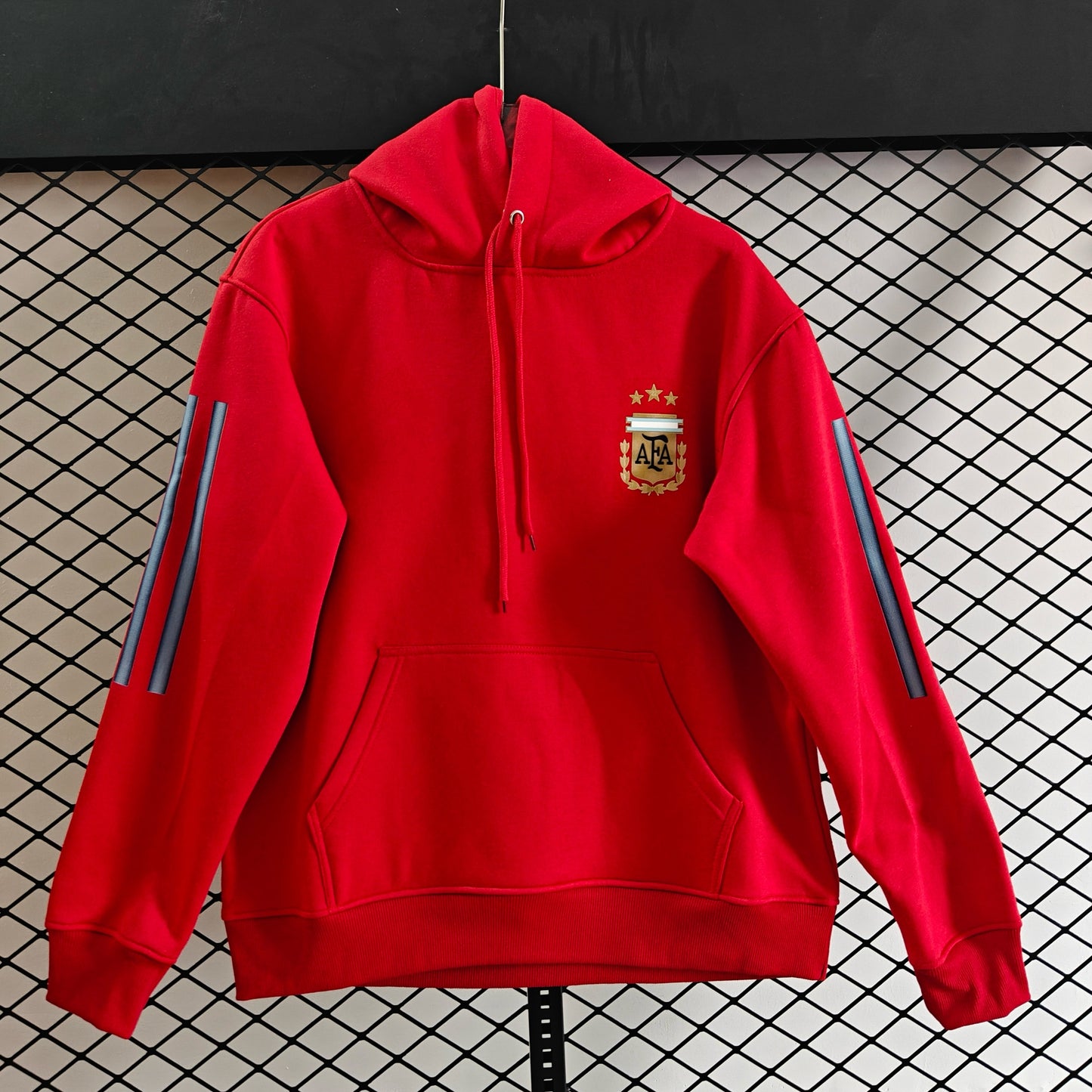 Argentinien - Hoodie Winter Fleece- Fußball Kapuzenpullover